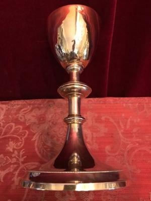 Chalice en Silver Cuppa / Brass Gilt / Plated Silver, Belgium 20th century