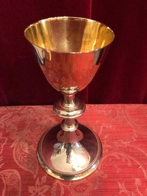 Chalice en Silver Cuppa / Brass Gilt / Plated Silver, Belgium 20th century
