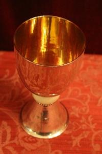 Chalice  Hand - Hammered / Full Silver / Ivory. en Full Silver / Ivory, Dutch 20th century (1950)