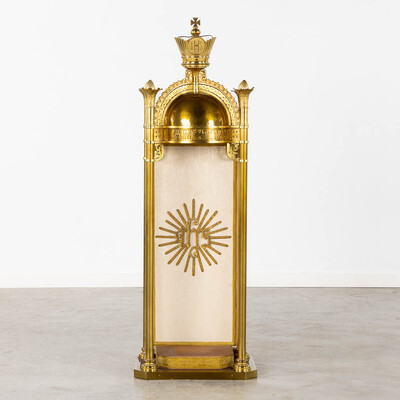 Chapel en Brass / Bronze / Gilt / Fabrics, Belgium  20 th century ( Anno 1930 )