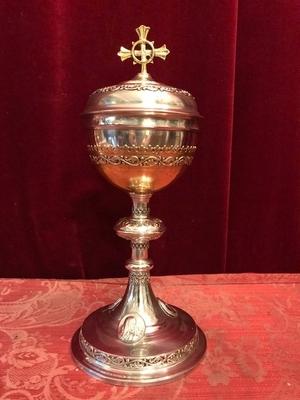 Ciborium en Full Silver / Polished and Varnished, France 19th century ( anno 1890 )