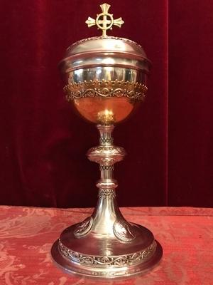 Ciborium en Full Silver / Polished and Varnished, France 19th century ( anno 1890 )