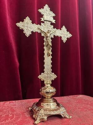 Altar - Cross style Classical en Bronze / Polished and Varnished, France 19 th century