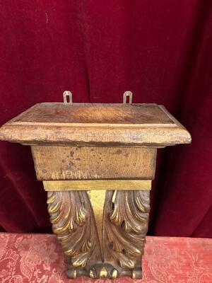 Architectural Ornament / Hanging Pedestal style Classicistic en Wood Oak, Belgium  19 th century ( Anno 1865 )