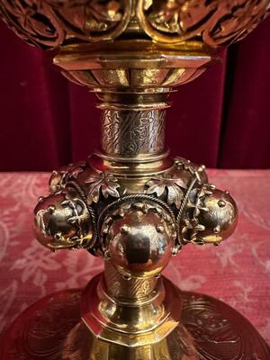 Chalice  style Classicistic en Full - Silver Polished Varnished , Belgium  19 th century ( Anno 1890 )