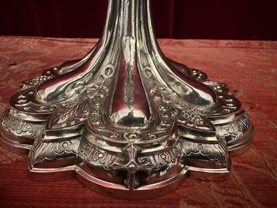 Chalice Full Silver  style Classicistic en Full Silver / Cuppa Gilt / Polished & Varnished / 4 Silver Marks Present !, Belgium  19 th century ( Anno 1890 )