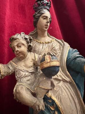1 Classicistic Madonna With Child Sculpture