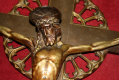 Cross en bronze, Belgium 19th century