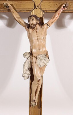 Cross With Corpus Christi  en Wood, 19 th century