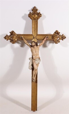 Cross With Corpus Christi  en Wood, 19 th century
