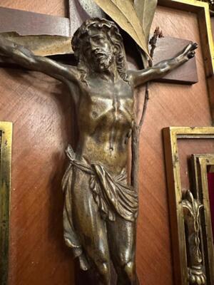 Cross With Corpus Christi  en Bronze / Gilt / Wood, France 19 th century ( Anno 1875 )