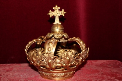 Crown en Brass / Gilt, Belgium 19th century ( anno 1840 )