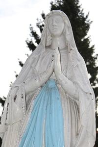 Exceptional More Than Life Size St. Mary Lourdes en Cast Iron, France 19th century