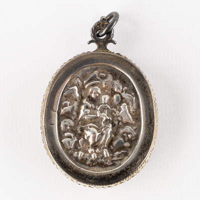 Exceptional Reliquary Relics Of The Three Kings & The True Cross ! en Silver / Glass / Originally Sealed, 18 th century