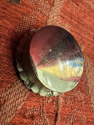 First Class Reliquary Ex Capillus Pius Xll en Brass / Glass , Italy 20 th century