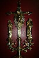 Calvary Group style gothic en Bronze / Brass, Belgium 19 th century