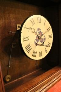 Clock style Gothic en wood oak, Belgium 19th century