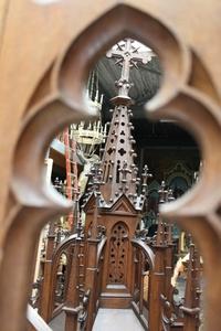 Pulpit style gothic en Oak wood, France 19th century