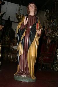 St. Johannes Statue style Gothic en wood polychrome, Dutch 19th century