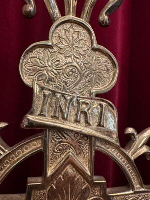 Altar - Cross style Gothic - Style en Bronze Gilt, Belgium  19 th century