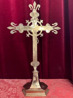 Altar - Cross style Gothic - Style en Bronze Gilt, Belgium  19 th century