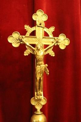 Altar - Cross style Gothic - style en Bronze / Gilt, France 19th century