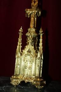Altar - Cross Polished And Varnished.  style Gothic - style en bronze, France 19th century