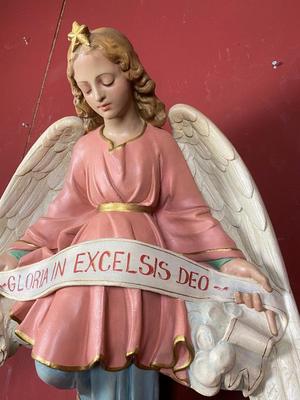 Angel style Gothic - Style en Plaster polychrome, Belgium 19th century