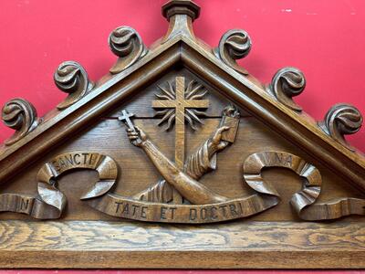 Architectural Ornament / Supraporte style Gothic - Style en Oak wood, Netherlands  19 th century ( Anno 1875 )