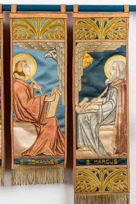 Banner 4 Evangelists style Gothic - Style en Fabrics, Belgium  19 th century