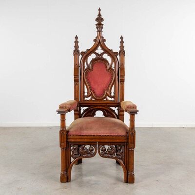 Bishop Seat  style Gothic - Style en Wood , Belgium  19 th century