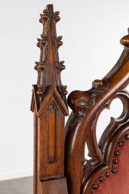 Bishop Seat  style Gothic - Style en Wood , Belgium  19 th century