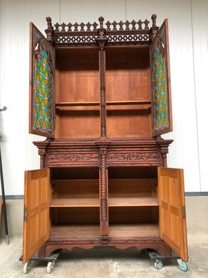 Bookcase  style Gothic - style France 19th century