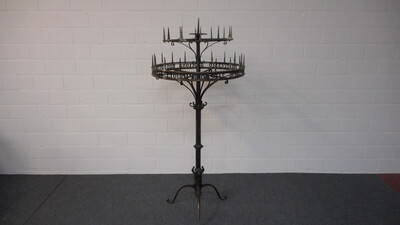 Candle Holder Expected !  style Gothic - style en Hand- Forget Iron, Belgium 19th century