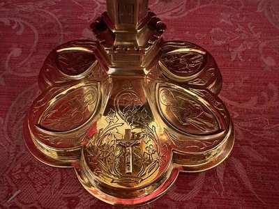 Chalice  style Gothic - Style en Silver / Gilt / Polished and Varnished, Belgium  19 th century