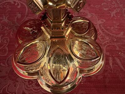 Chalice  style Gothic - Style en Silver / Gilt / Polished and Varnished, Belgium  19 th century