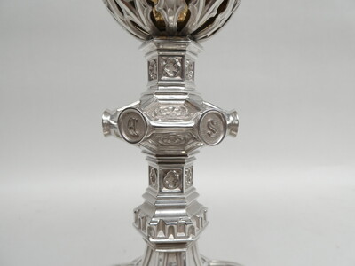 Chalice  style Gothic - Style en Full - Silver / Silver Marks Present, Belgium  19 th century