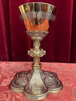 Chalice style Gothic - Style en Full - Silver / Polished & Varnished , Belgium  19th century anno 1875