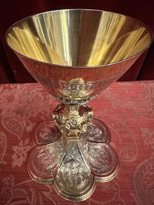 Chalice style Gothic - Style en Full - Silver / Polished & Varnished , Belgium  19th century anno 1875