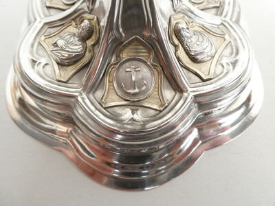Chalice Expected. style Gothic - Style en Full - Silver / Silver Marks Present, Belgium  19 th century