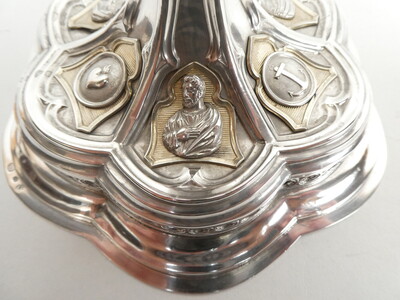 Chalice Expected. style Gothic - Style en Full - Silver / Silver Marks Present, Belgium  19 th century