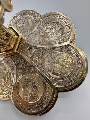 Chalice Expected Soon ! style Gothic - Style en Full - Silver / Need to be Polished !, Belgium  19 th century