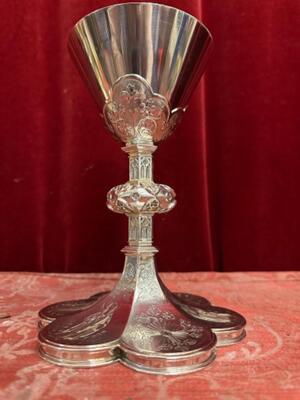 Chalice Full Silver  style Gothic - Style en Full - Silver Polished Varnished , Belgium  1909