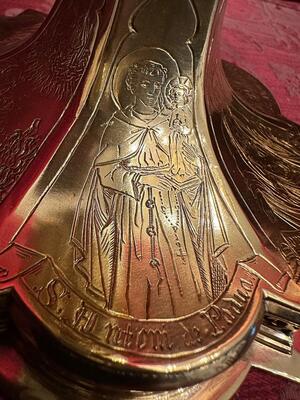 1 Gothic - Style Chalice With Original Paten & Spoon By J. Van Roosmalen & Zn Utrecht