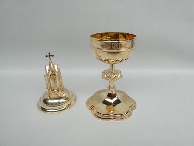 Ciborium By: Bourdon  style Gothic - Style en Full - Silver, Gent - Belgium 19 th century ( Anno 1865 )