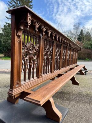 Communion Rail style Gothic - Style en Oak wood, Belgium  19 th century ( Anno 1865 )