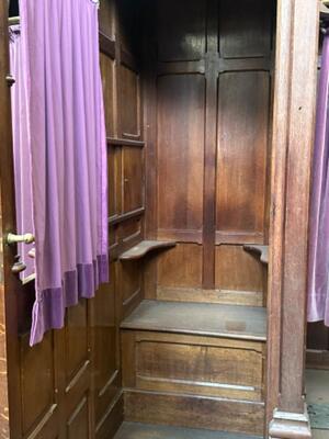 Confessional  style Gothic - Style en Oak Wood, Belgium 19th century