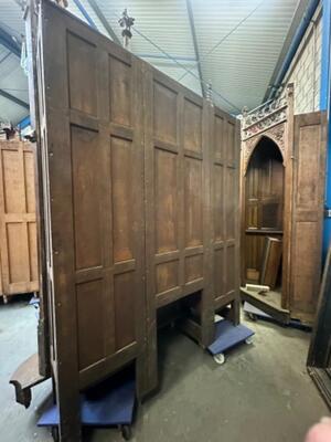 Confessional style Gothic - Style en Wood Oak, Antwerp - Belgium 19 th century ( Anno 1875 )