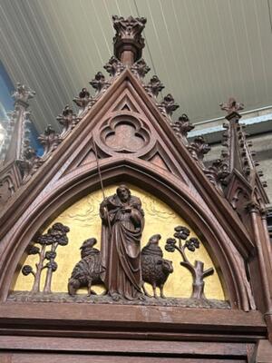 Confessional style Gothic - Style en Wood Oak, Antwerp - Belgium 19 th century ( Anno 1875 )