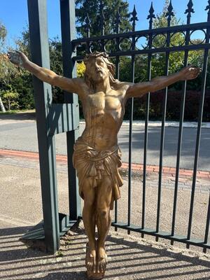 Corpus Christi Suitable For Outdoor Use ! style Gothic - Style en Cast - Iron, France 19 th century